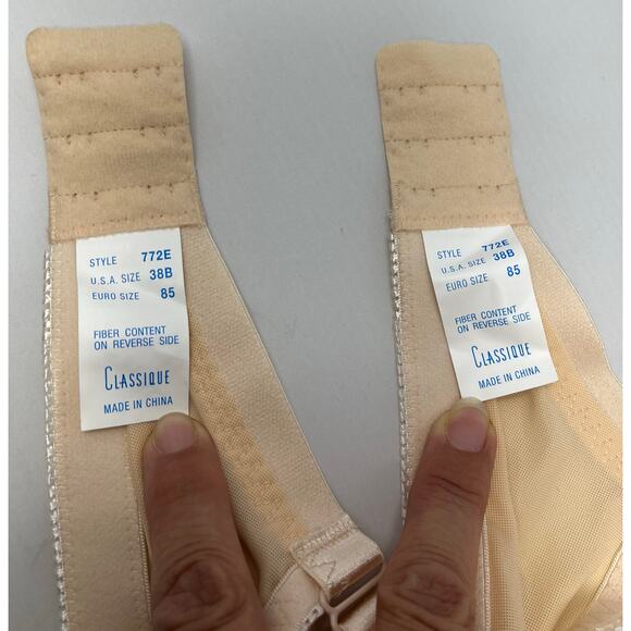 Classique NWT Wireless Pocket Bra 38B 772E Post Mastectomy Surgery Blush Beige - Picture 5 of 7